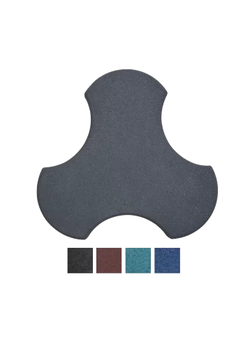 Fan Design Paver Rubber Tiles